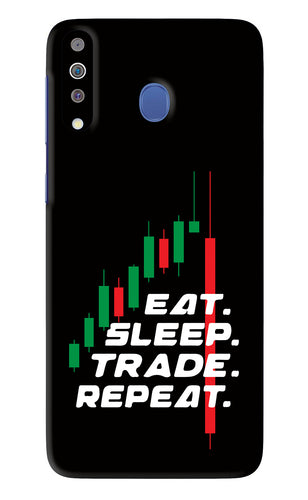 Eat Sleep Trade Repeat Samsung Galaxy M30 Back Skin Wrap