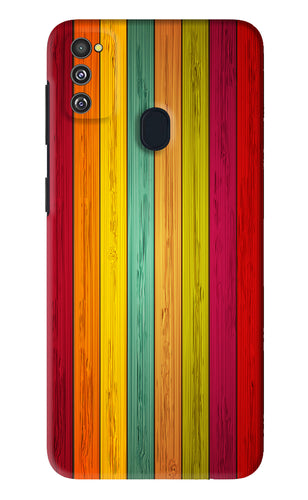 Multicolor Wooden Samsung Galaxy M30S Back Skin Wrap