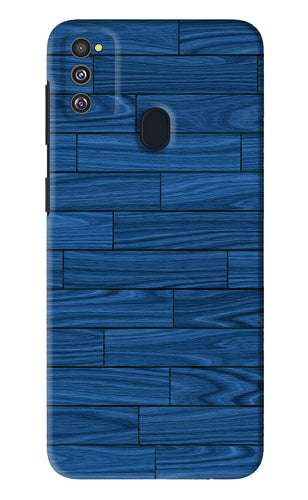 Blue Wooden Texture Samsung Galaxy M30S Back Skin Wrap