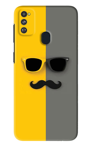 Sunglasses with Mustache Samsung Galaxy M30S Back Skin Wrap