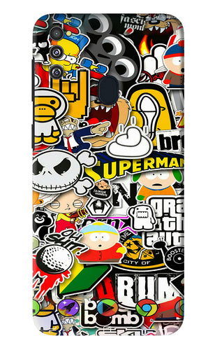 Sticker Bomb Samsung Galaxy M30S Back Skin Wrap