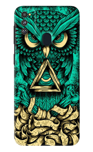 Green Owl Samsung Galaxy M30S Back Skin Wrap