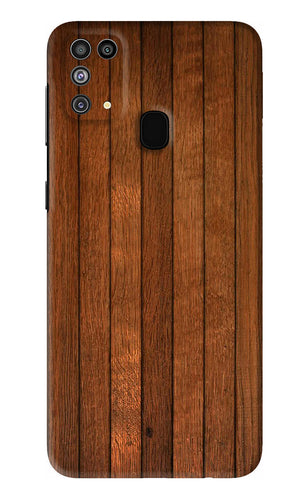 Wooden Artwork Bands Samsung Galaxy M31 Back Skin Wrap