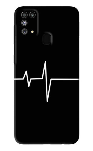 Heart Beats Samsung Galaxy M31 Back Skin Wrap