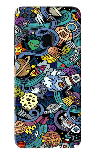 Space Abstract Samsung Galaxy M31 Back Skin Wrap