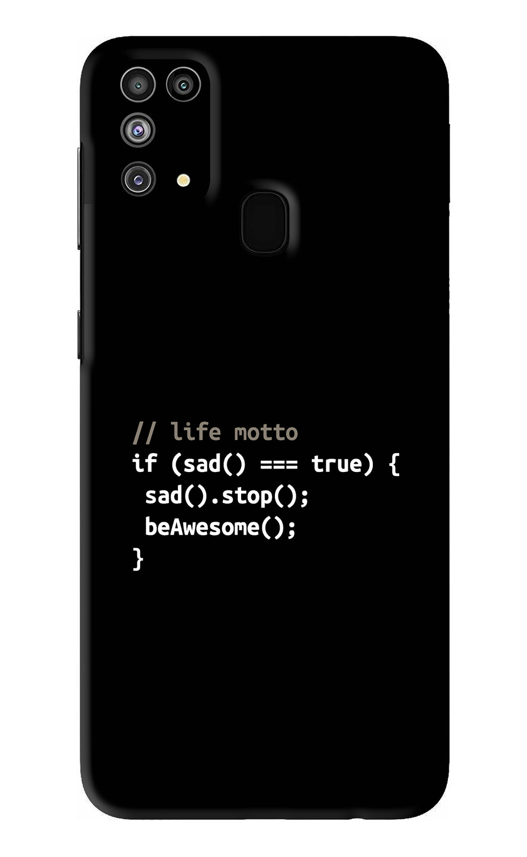 Life Motto Code Samsung Galaxy M31 Back Skin Wrap