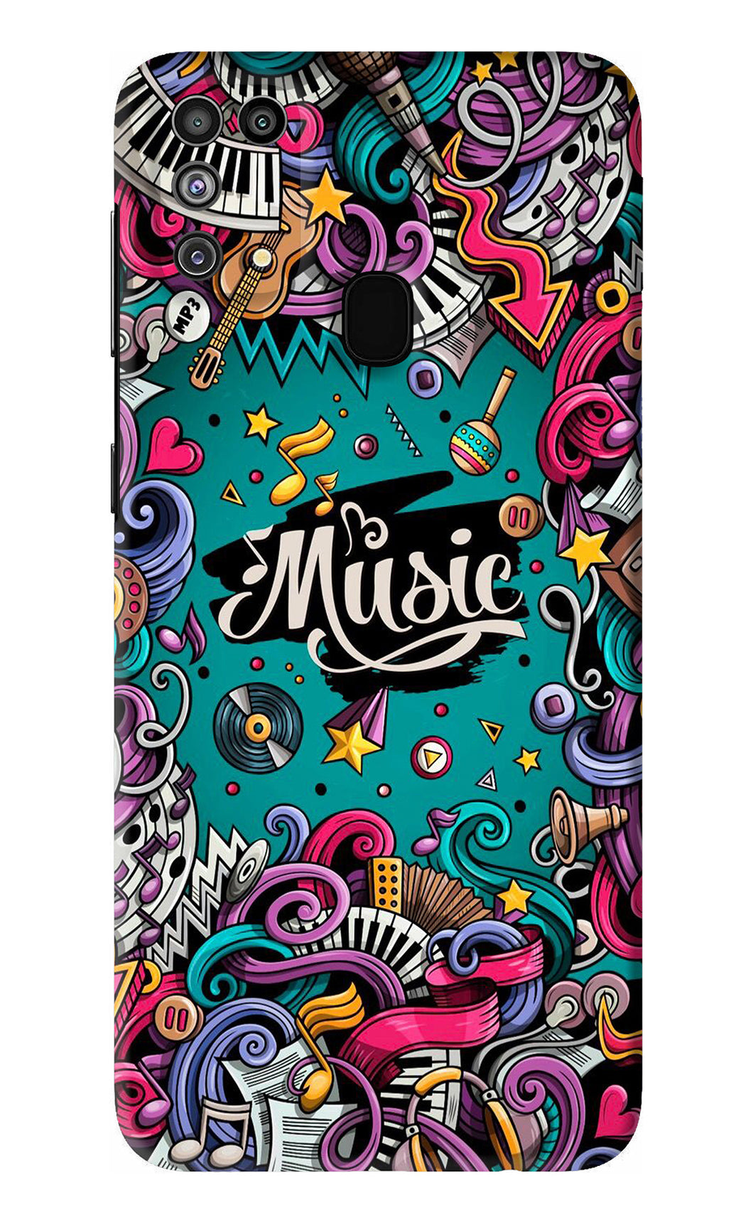Music Graffiti Samsung Galaxy M31 Back Skin Wrap