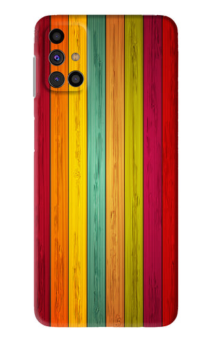 Multicolor Wooden Samsung Galaxy M31s Back Skin Wrap