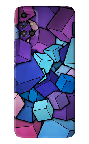 Cubic Abstract Samsung Galaxy M31s Back Skin Wrap