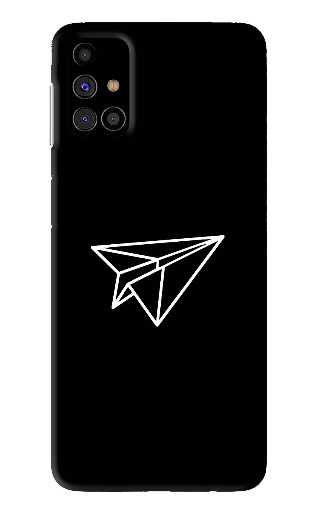 Paper Plane White Samsung Galaxy M31s Back Skin Wrap