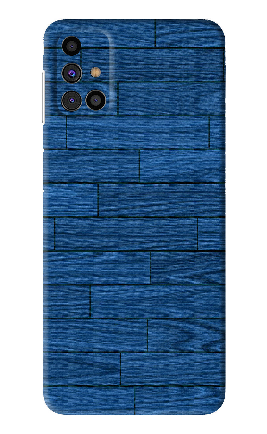Blue Wooden Texture Samsung Galaxy M31s Back Skin Wrap