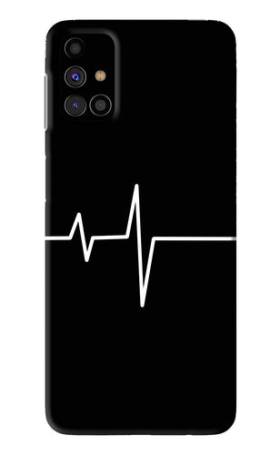 Heart Beats Samsung Galaxy M31s Back Skin Wrap