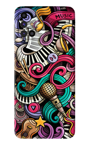 Music Abstract Samsung Galaxy M31s Back Skin Wrap