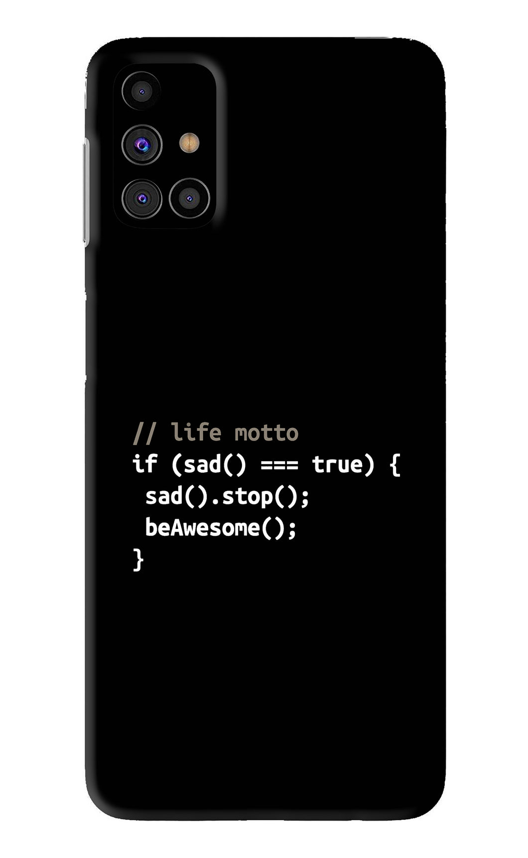 Life Motto Code Samsung Galaxy M31s Back Skin Wrap