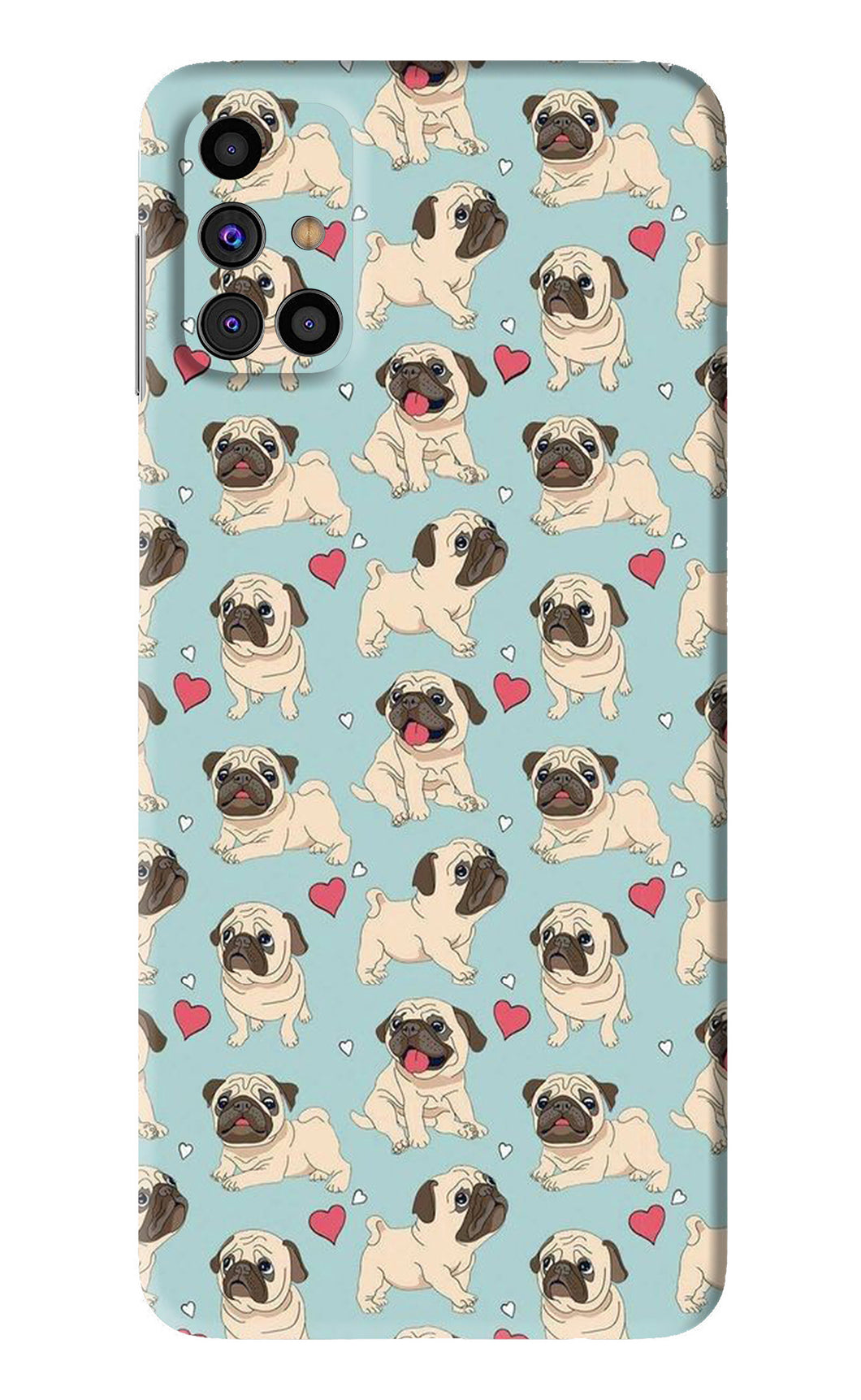 Pug Dog Samsung Galaxy M31s Back Skin Wrap