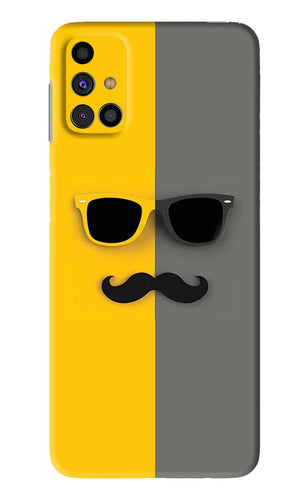 Sunglasses with Mustache Samsung Galaxy M31s Back Skin Wrap