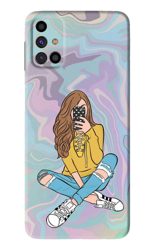 Selfie Girl Samsung Galaxy M31s Back Skin Wrap