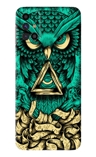 Green Owl Samsung Galaxy M31s Back Skin Wrap