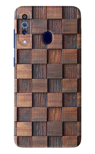 Wooden Cube Design Samsung Galaxy M40 Back Skin Wrap