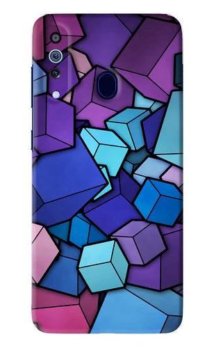 Cubic Abstract Samsung Galaxy M40 Back Skin Wrap