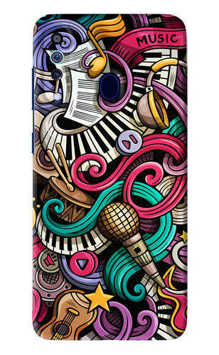 Music Abstract Samsung Galaxy M40 Back Skin Wrap