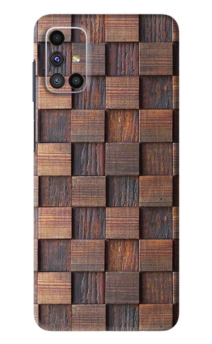 Wooden Cube Design Samsung Galaxy M51 Back Skin Wrap