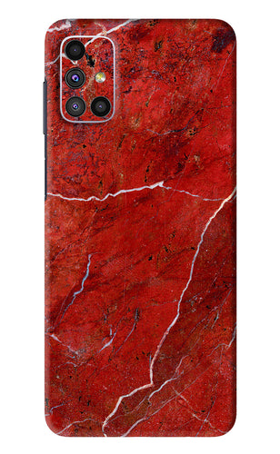 Red Marble Design Samsung Galaxy M51 Back Skin Wrap