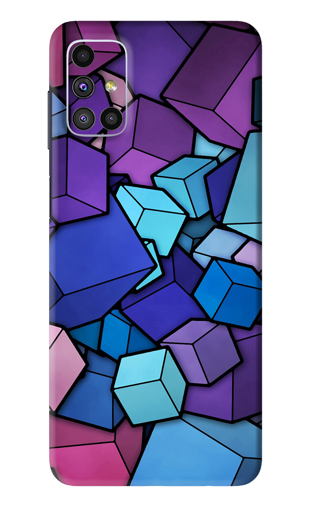 Cubic Abstract Samsung Galaxy M51 Back Skin Wrap