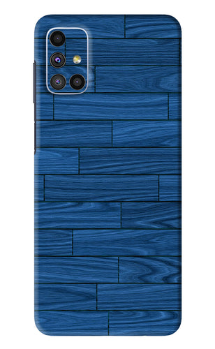 Blue Wooden Texture Samsung Galaxy M51 Back Skin Wrap