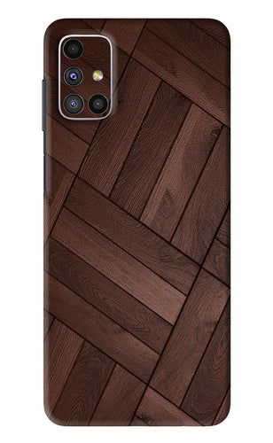 Wooden Texture Design Samsung Galaxy M51 Back Skin Wrap