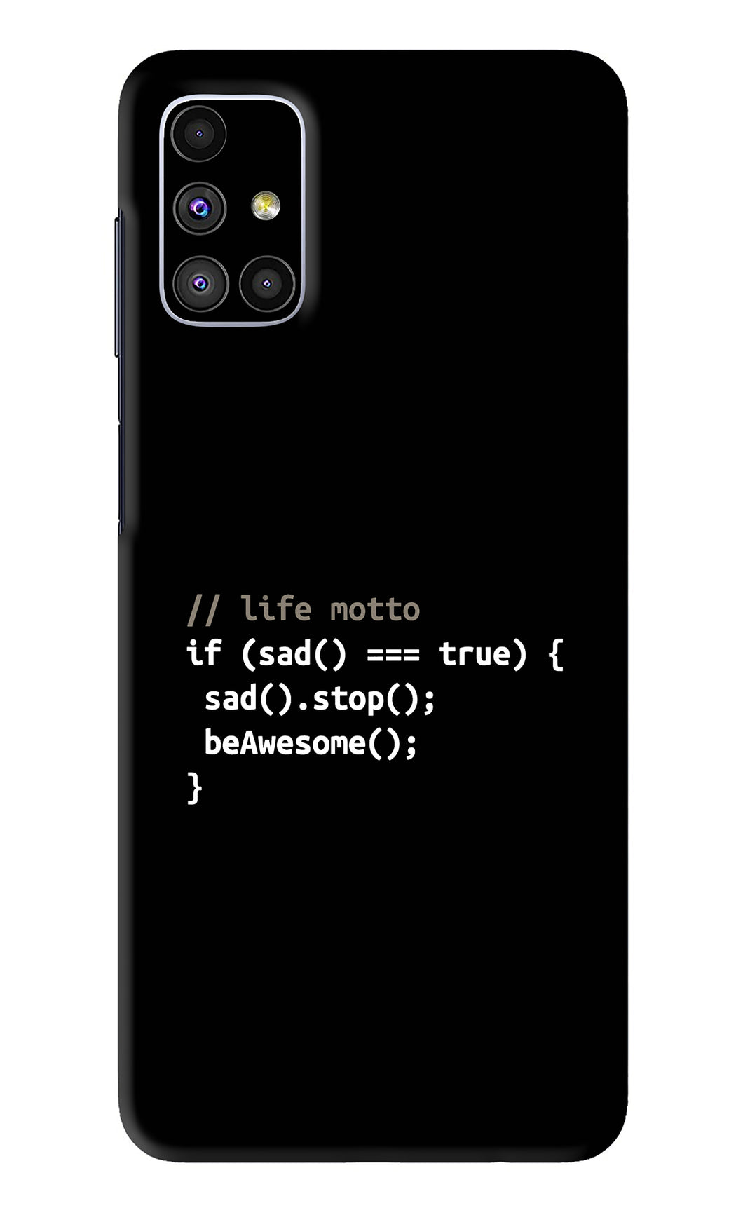 Life Motto Code Samsung Galaxy M51 Back Skin Wrap