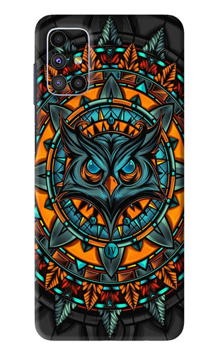 Angry Owl Art Samsung Galaxy M51 Back Skin Wrap