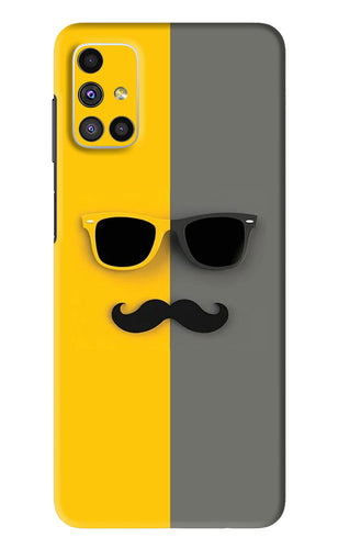 Sunglasses with Mustache Samsung Galaxy M51 Back Skin Wrap