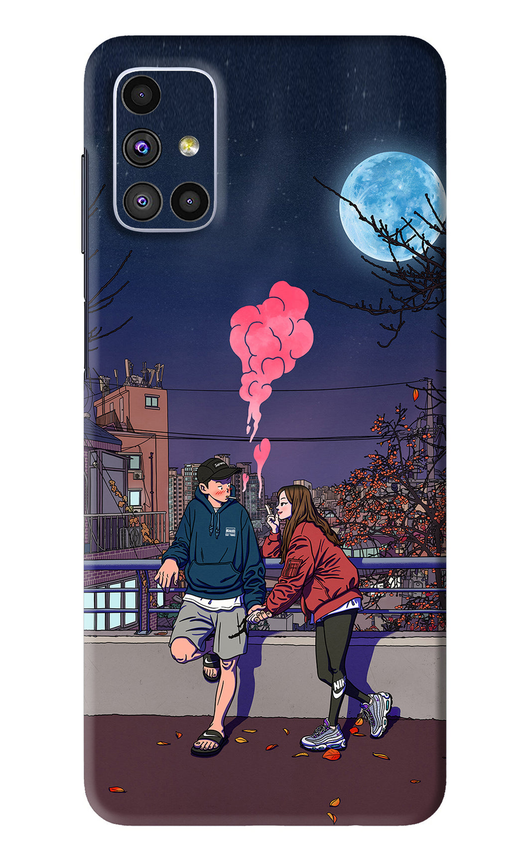Chilling Couple Samsung Galaxy M51 Back Skin Wrap
