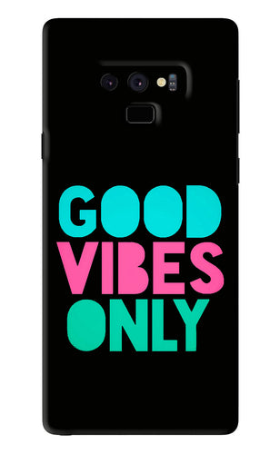 Quote Good Vibes Only Samsung Galaxy Note 9 Back Skin Wrap