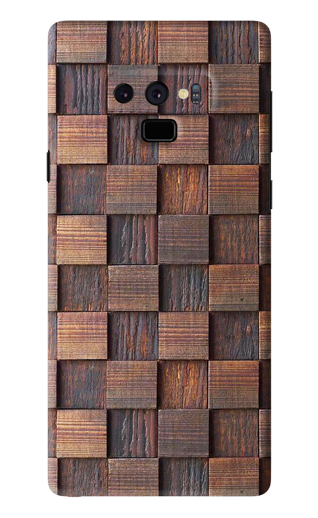 Wooden Cube Design Samsung Galaxy Note 9 Back Skin Wrap