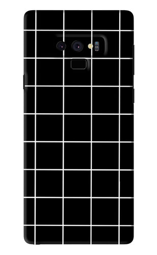 White Grid Samsung Galaxy Note 9 Back Skin Wrap