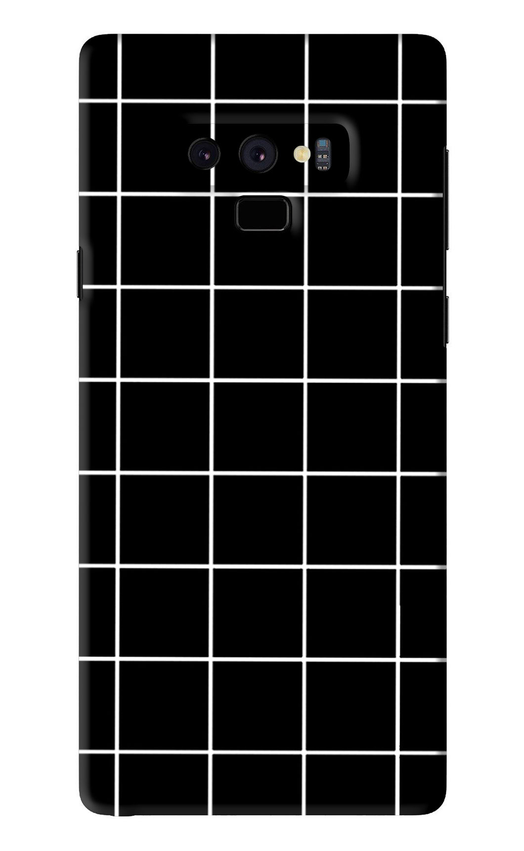 White Grid Samsung Galaxy Note 9 Back Skin Wrap