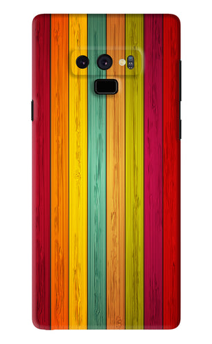 Multicolor Wooden Samsung Galaxy Note 9 Back Skin Wrap