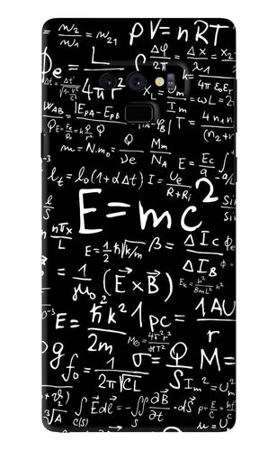 Physics Albert Einstein Formula Samsung Galaxy Note 9 Back Skin Wrap