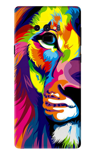Lion Half Face Samsung Galaxy Note 9 Back Skin Wrap