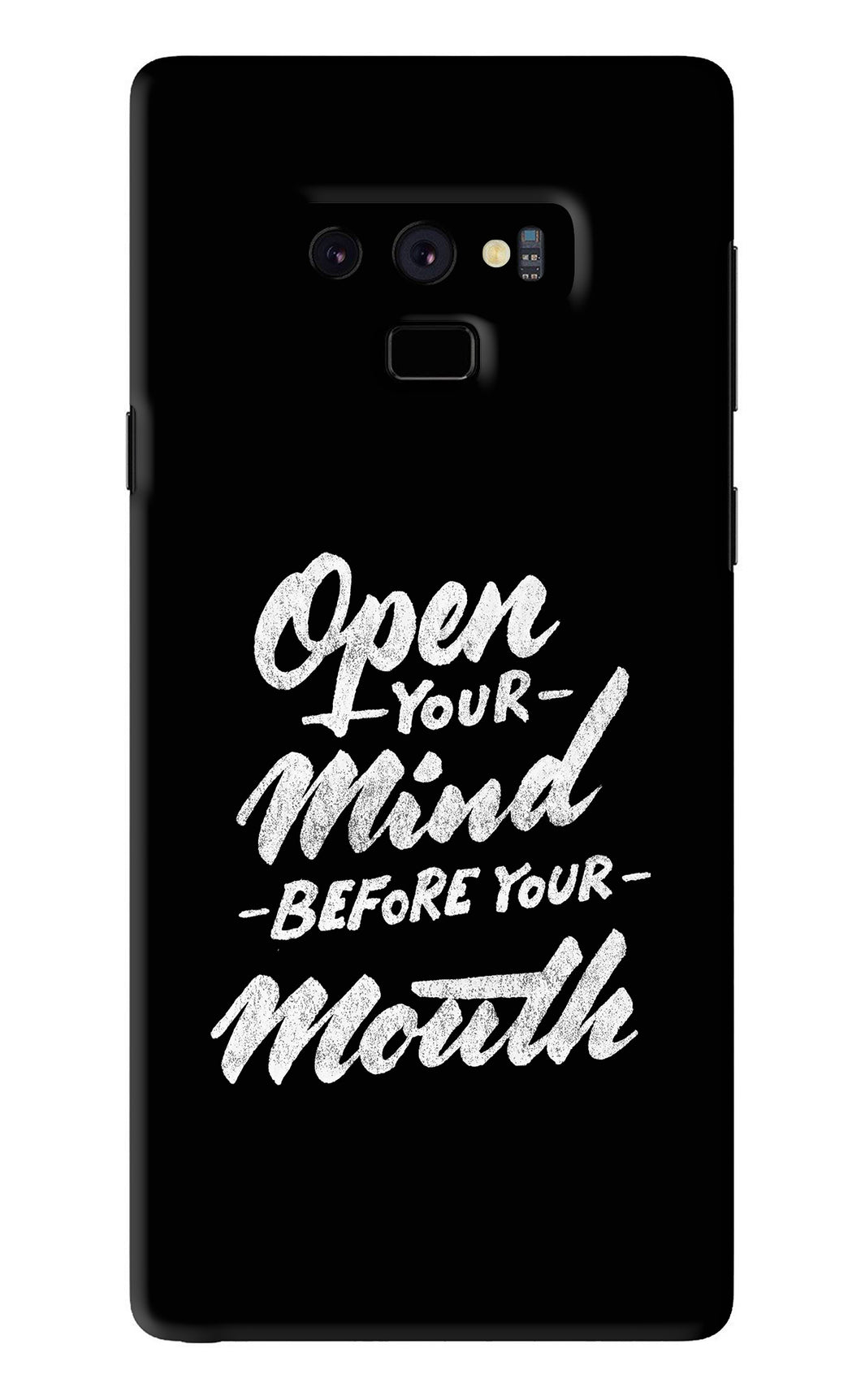 Open Your Mind Before Your Mouth Samsung Galaxy Note 9 Back Skin Wrap