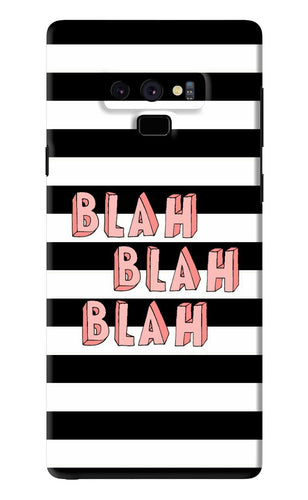 Blah Blah Blah Samsung Galaxy Note 9 Back Skin Wrap