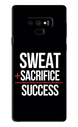Sweat Sacrifice Success Samsung Galaxy Note 9 Back Skin Wrap
