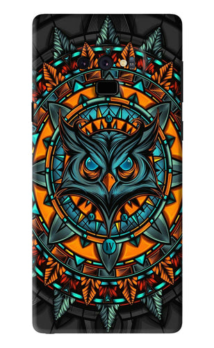 Angry Owl Art Samsung Galaxy Note 9 Back Skin Wrap