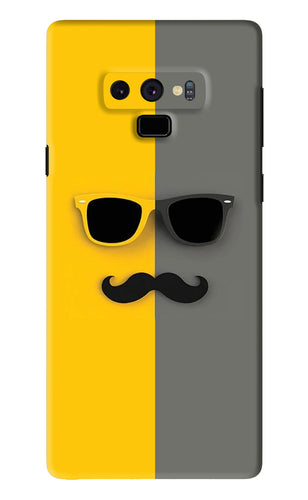 Sunglasses with Mustache Samsung Galaxy Note 9 Back Skin Wrap