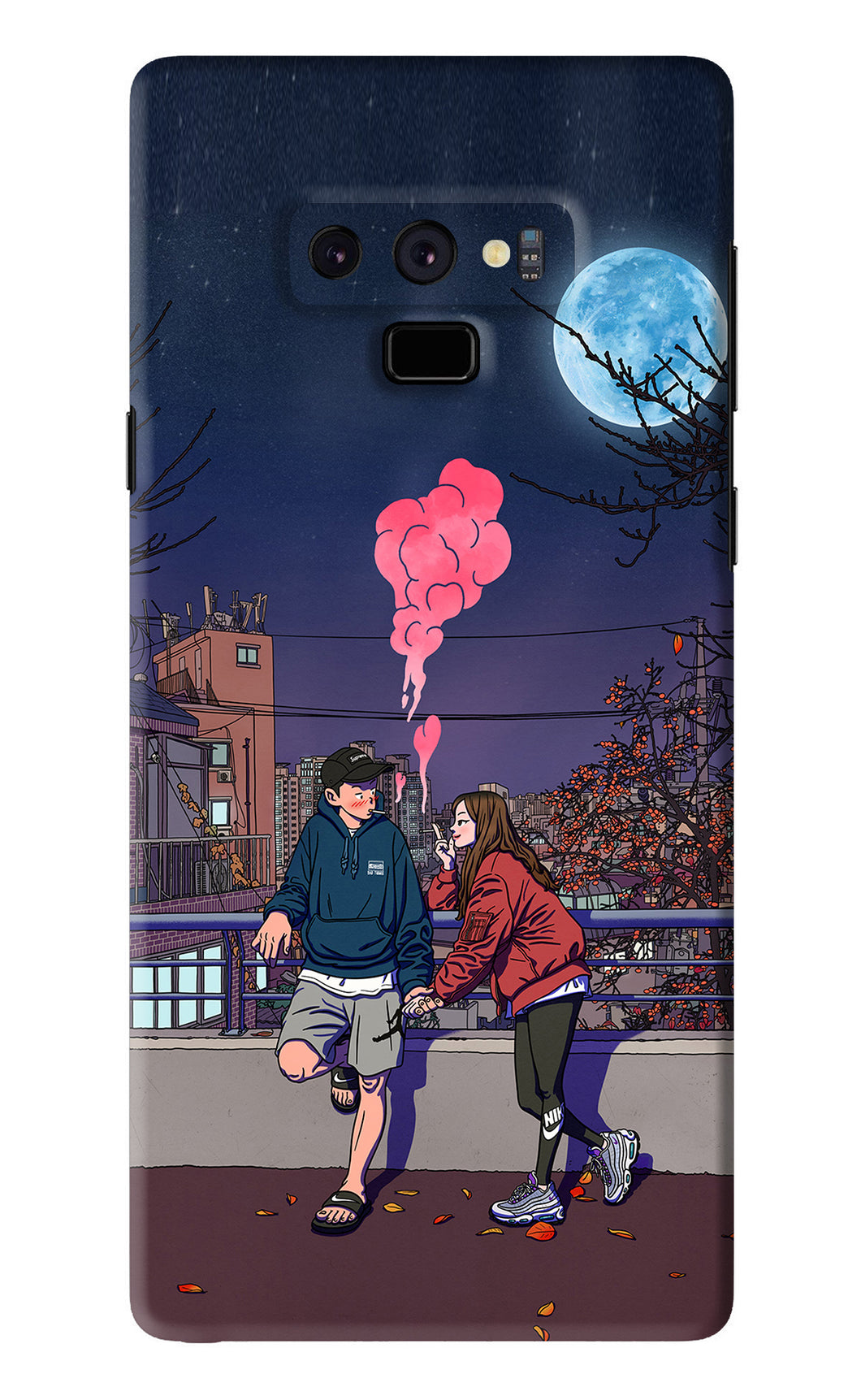 Chilling Couple Samsung Galaxy Note 9 Back Skin Wrap