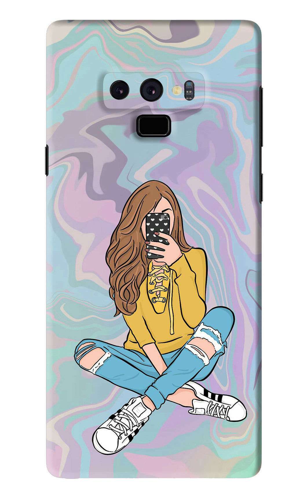 Selfie Girl Samsung Galaxy Note 9 Back Skin Wrap