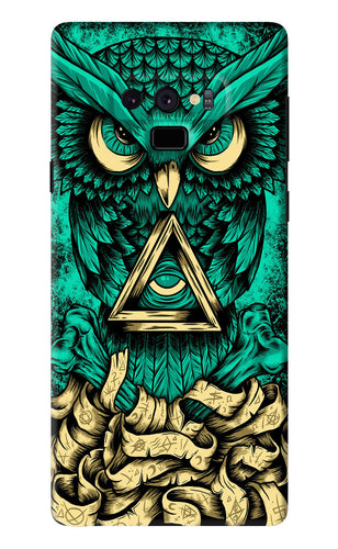 Green Owl Samsung Galaxy Note 9 Back Skin Wrap