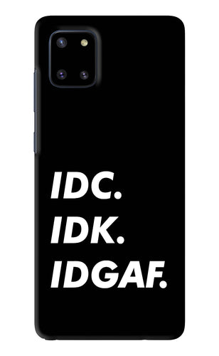 Idc Idk Idgaf Samsung Galaxy Note 10 Lite Back Skin Wrap